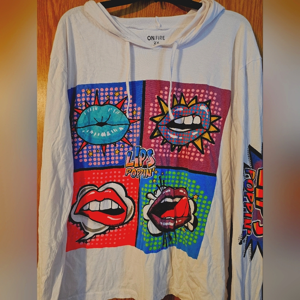 Womans color pop long sleeve hoodie